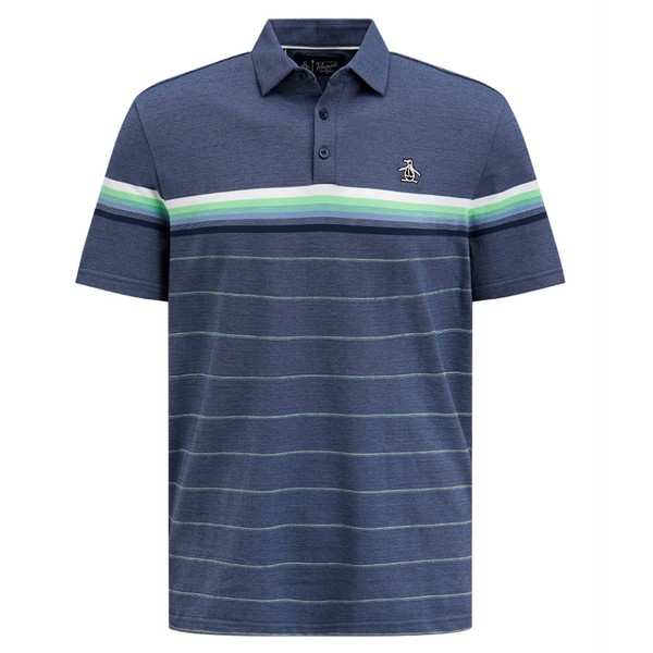 Original Penguin Mens Engineered Energy Stripe Golf Shirt